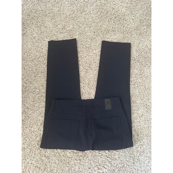 NWOT Alberto Ceramica Modern Fit Smart Squares Navy Blue 31/28 - Picture 2 of 2